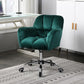 Modern Armless Office Chair Low-Back Desk Chair with Wheels for Home