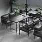 Industrial Style Dining Table Solid Wood Dining Table with Trestle Base Clearhalo 'Dining Tables & Seating' 'Dining Tables' 'dining_table' 'furn' 'furn_dining_table' 'Furniture' 'furniture_dining_table' 'Kitchen & Dining Furniture' 'kitchen' 'kitchen_dining_table' 1200x1200_3f0a65c4-62ad-488a-988a-007364ee90a9