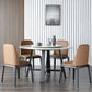 Ensemble de Table à manger en marbre, 1/4/5 pièces, Table à manger ronde et chaises à cadre en bois massif