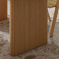 Modern Pine Wood Dining Table with Double Pedestal Ellipse Table for Dining Room