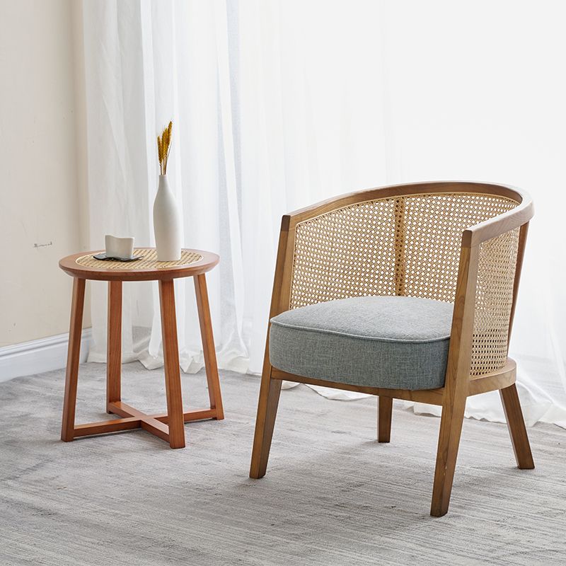 Traditional Wood Living Room Chair Basic Four Leg Accent Armchair