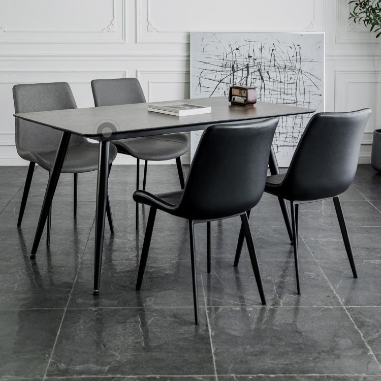 Nordic Style Metal Dining Side Chair Armless Dining Side Chair for Kitchen Clearhalo ' kitchen&dining_furn' 'Dining Chairs' 'Dining Tables & Seating' 'dining_chair' 'furn' 'furn_dining_chair' 'Furniture' 'furniture_dining_chair' 'Kitchen & Dining Furniture' 'kitchen' 1200x1200_3f0e2474-569f-42f0-b05e-3eb7cb484adf
