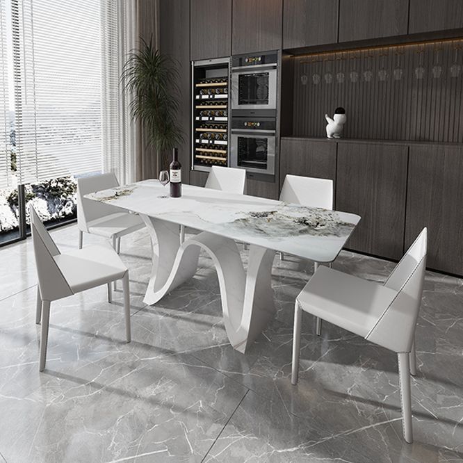 Mesa de comedor de estilo moderno Mesa de piedra sinterizada para comedor