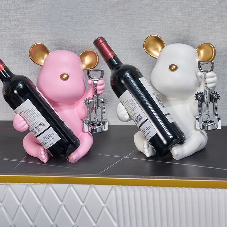 Porte-bouteille en résine de table à vilting moderne pour salon