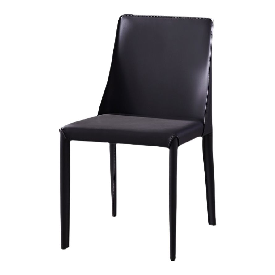 Modern Saddle Chair with Metal Base 32"H Leather Dining Chair for Restaurant Clearhalo ' kitchen&dining_furn' 'Dining Chairs' 'Dining Tables & Seating' 'dining_chair' 'furn' 'furn_dining_chair' 'Furniture' 'furniture_dining_chair' 'Kitchen & Dining Furniture' 'kitchen' 1200x1200_3f11eadf-7773-41e4-bb36-a5a6042677cc