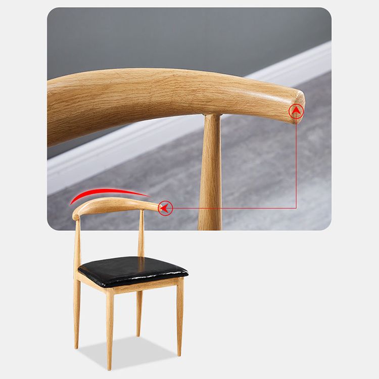 Contemporary Home Side Chair Open Back Metal Dining Room Chair Upholstered Clearhalo ' kitchen&dining_furn' 'Dining Chairs' 'Dining Tables & Seating' 'dining_chair' 'furn' 'furn_dining_chair' 'Furniture' 'furniture_dining_chair' 'Kitchen & Dining Furniture' 'kitchen' 1200x1200_3f144c09-dc7d-4bb0-ae98-967d3fa189b4