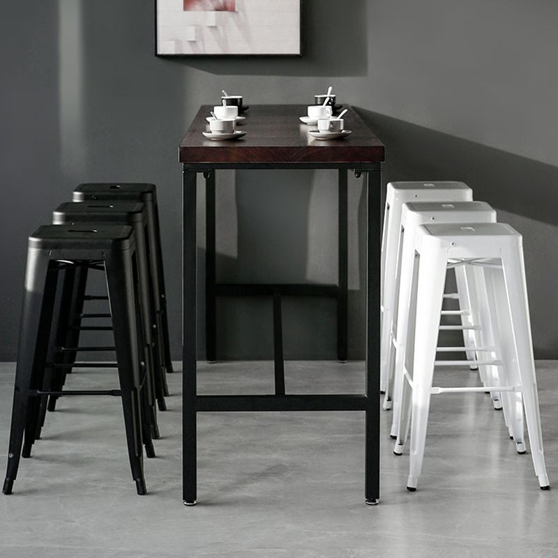 Industrial Style Armless Barstool Iron Frame Counter Stools for Coffee Shop Clearhalo 'Bar Furniture' 'Bar Stools' 'bar_stools' 'furn' 'furn_bar_stools' 'furniture_bar_stools' 'Kitchen & Dining Furniture' 'kitchen&dining_furn' 'kitchen' 'kitchen_furn' Furniture' 1200x1200_3f150a25-b848-4ff0-a01f-ab7c2ba9c119