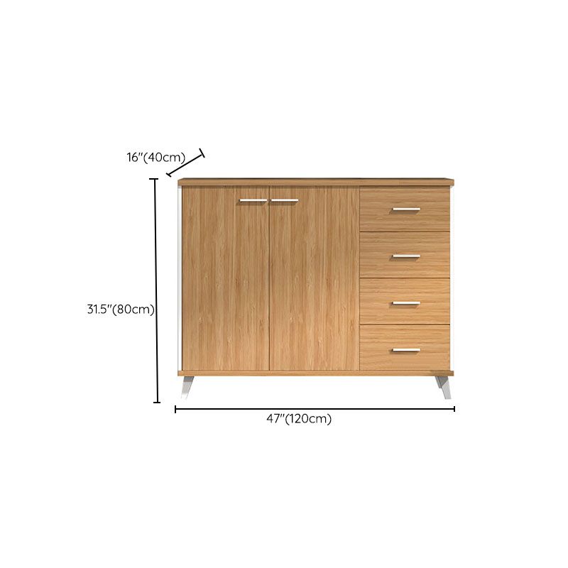 Armadio in legno di archiviazione laterale in stile scandinavo per home office