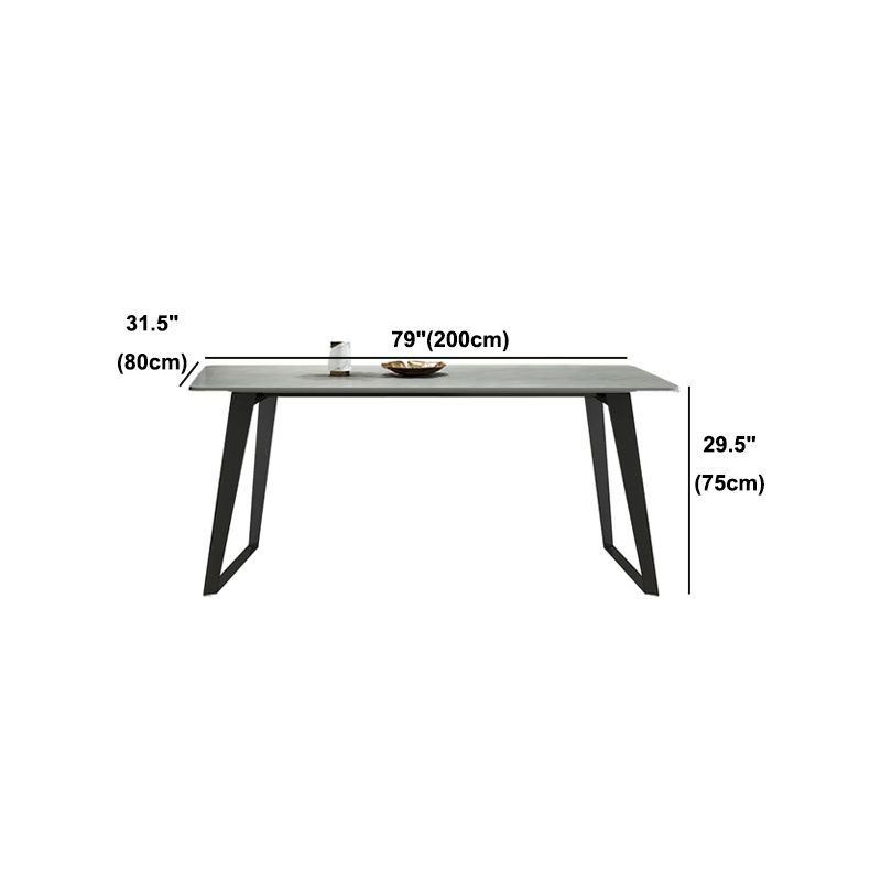 石のテーブルのモダンな灰色の長方形のダイニングルームテーブルキッチンのためのテーブル
