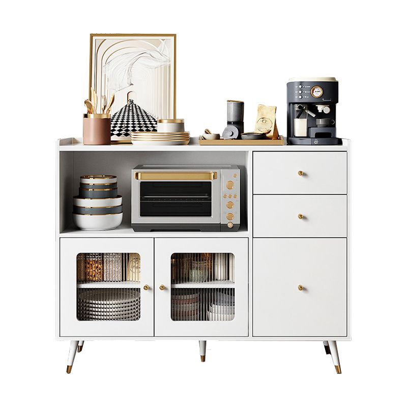 Wood Kitchen Sideboard Cabinet Glam Credenza with Drawers and Storage Clearhalo 'buffet_sideboard' 'Buffets & Sideboards' 'furn' 'furn_buffet_sideboard' 'Furniture' 'Kitchen & Dining Furniture' 1200x1200_3f199f45-47b5-4df6-b15d-01acad8f6b9e