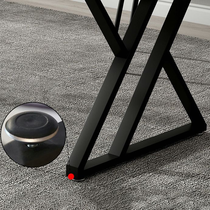 Escritorio de oficina contemporáneo escritorio de escritura gris rectangular con patas de metal