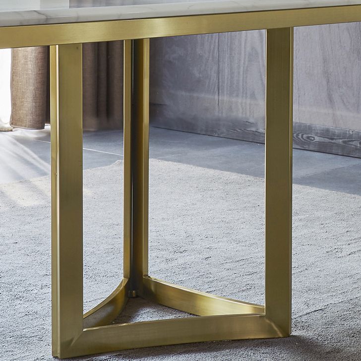 Metal Traditional Luxury Rectangle Table Sintered Stone Top Table for Dining Room Clearhalo ' dining_table' 'Dining Tables & Seating' 'Dining Tables' 'furn' 'furn_dining_table' 'Furniture' 'furniture_dining_table' 'Kitchen & Dining Furniture' 'kitchen&dining_furn' 'kitchen' 'kitchen_dining_table' 1200x1200_3f1a7d86-ec85-4916-8639-444604ea2bab