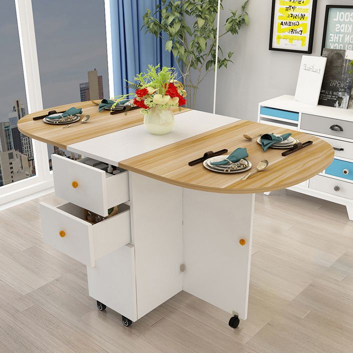Wood Mid-Century Modern Indoor Table Manufactured Wood Top Table for Dining Room Clearhalo ' dining_table' 'Dining Tables & Seating' 'Dining Tables' 'furn' 'furn_dining_table' 'Furniture' 'furniture_dining_table' 'Kitchen & Dining Furniture' 'kitchen&dining_furn' 'kitchen' 'kitchen_dining_table' 1200x1200_3f1b5508-043c-44f1-b937-403acc8381bb