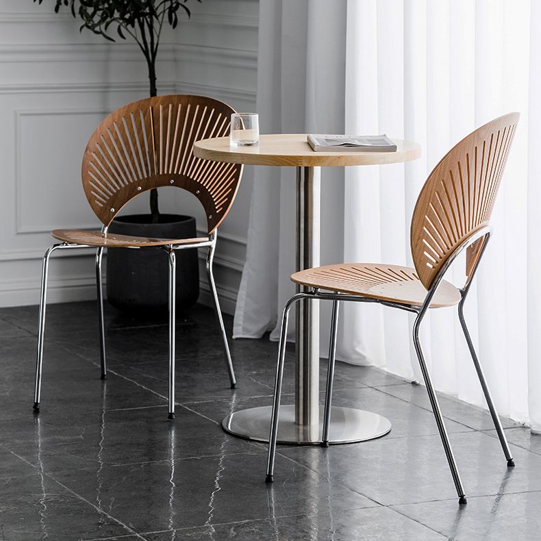 Wood Side Chair Contemporary Open Back Dining Chair for Indoor Clearhalo 'Dining Chairs' 'Dining Tables & Seating' 'dining_chair' 'furn' 'furn_dining_chair' 'Furniture' 'furniture_dining_chair' 'Kitchen & Dining Furniture' 1200x1200_3f1c0637-7517-492b-82a4-bf832f4cf1a0