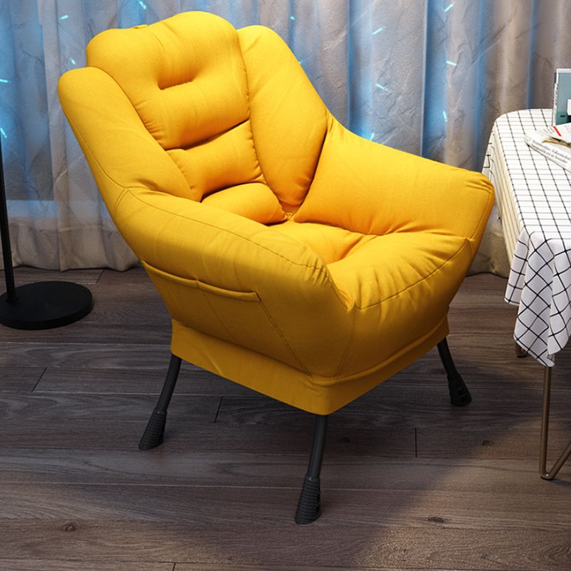 Scandinavian Accent Chair Solid Color Bedroom Reclining Basic Four Leg Arm Chair Clearhalo 'Accent Chairs' 'accent_chairs' 'Chairs & Seating' 'furn' 'furn_accent_chairs' 'Furniture' 'Living Room Furniture' 1200x1200_3f1f121c-d4cb-42ec-add2-47e1d81a0d9f