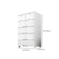 Rectangular Plastic Wardrobe Teen Style Simple White Bedroom Storage Cabinet