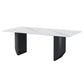 Contemporary Dining Table Sintered Stone Dining Table with Double Pedestal for Dining Room Clearhalo ' dining_table' 'Dining Tables & Seating' 'Dining Tables' 'Furniture' 'furniture_dining_table' 'Kitchen & Dining Furniture' 'kitchen&dining_furn' 'kitchen' 'kitchen_dining_table' 1200x1200_3f2053c1-7c58-4ced-b89e-30285054d659