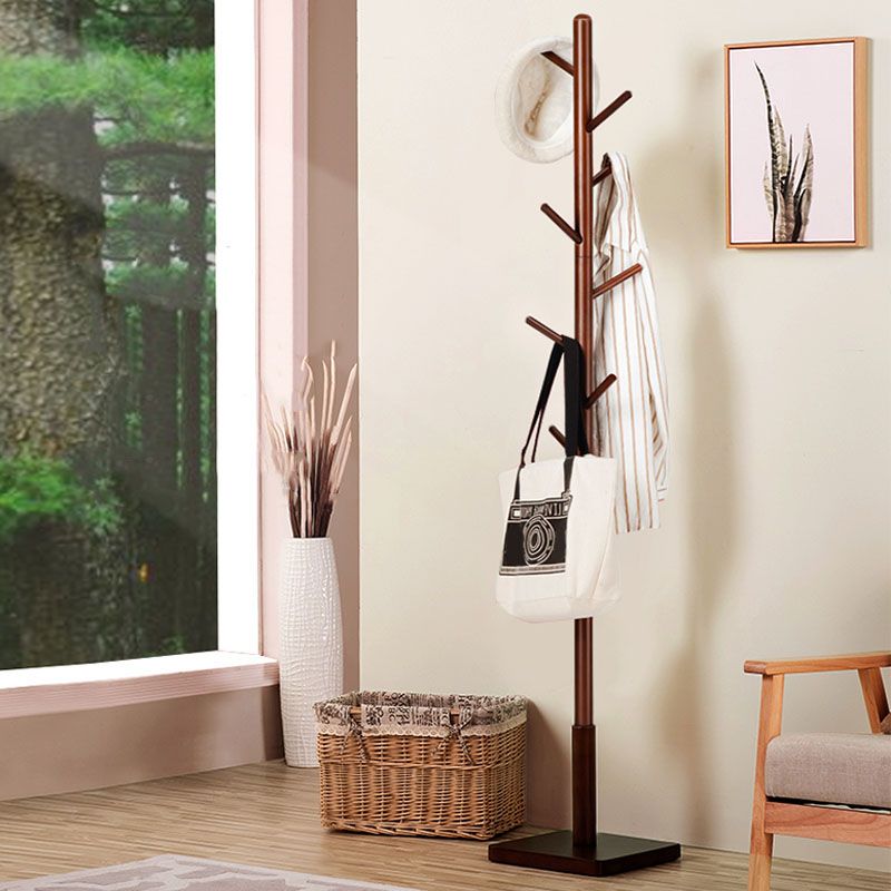 68,9 "albero di sala con gancio di stoccaggio, legno massiccio in legno massimo albero da sala