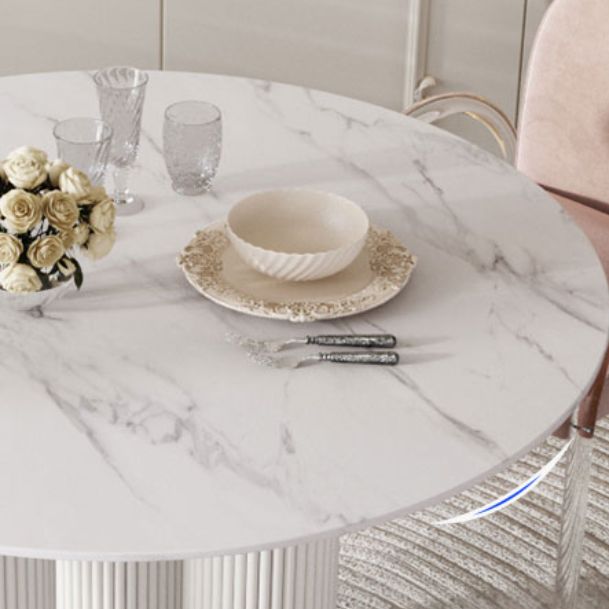 Modern 1/5 Pieces Dining Set Round Stone Dining Table for Dining Room Kitchen Clearhalo 'Dining Room Sets' 'Dining Tables & Seating' 'dining_room_set' 'furn' 'furn_dining_room_set' 'Furniture' 'Kitchen & Dining Furniture' 1200x1200_3f2107e9-eb9f-4b5b-b468-14715f641faa