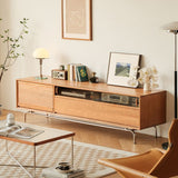 Console televisiva in legno televisivo scandinavo con una console media televisiva con cassetto