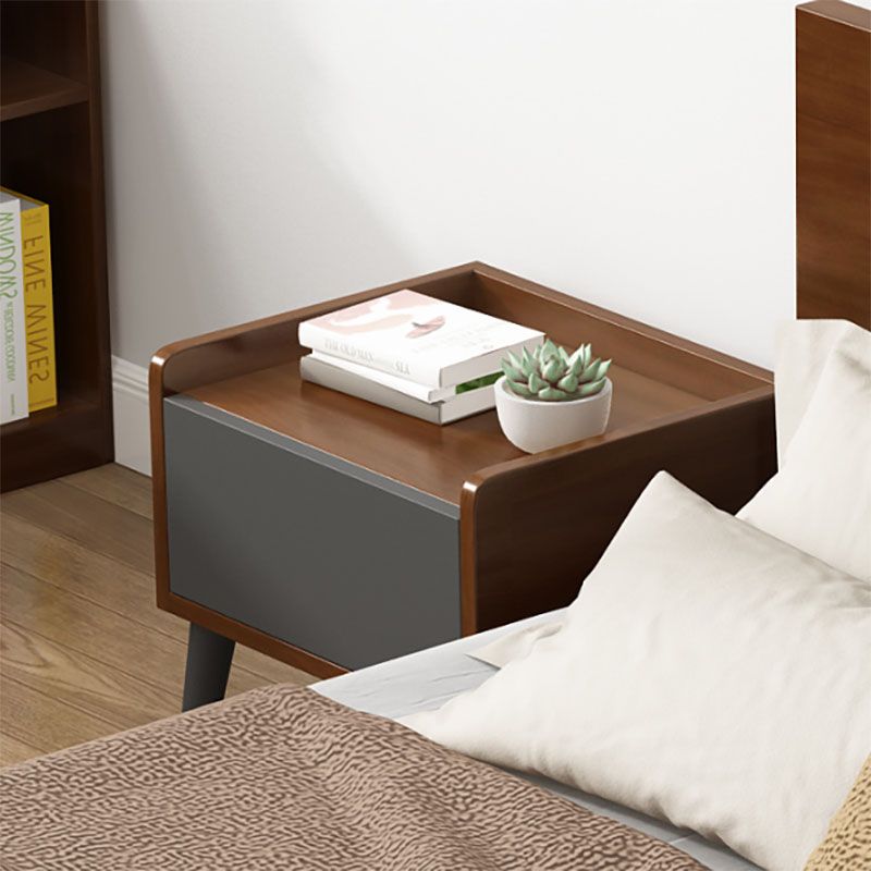 16 "W Nachttisch hölzisch geschlossener Aufbewahrungstisch für Schlafzimmer