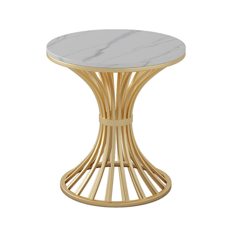 Simple Style Home Sintered Stone Dining Table Round Shape Table with Metallic Pedestal Base Clearhalo ' dining_table' 'Dining Tables & Seating' 'Dining Tables' 'furn' 'furn_dining_table' 'Furniture' 'furniture_dining_table' 'Kitchen & Dining Furniture' 'kitchen&dining_furn' 'kitchen' 'kitchen_dining_table' 1200x1200_3f21ceb0-e8f0-4741-ad86-b0a37d01b304