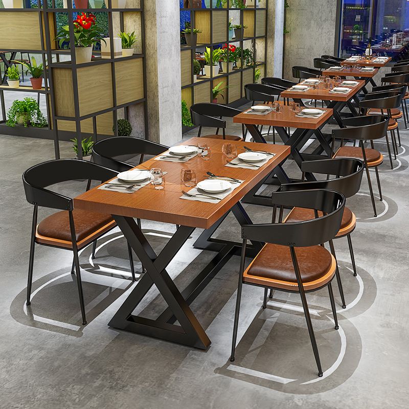 Muebles modernos de madera maciza 1/3/5 PCS Altura estándar Juego de mesa de comedor