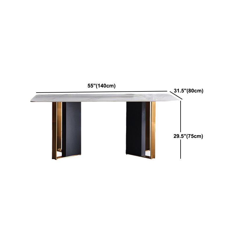 Glam Sintered Stone Dining Set Rectangle 1/4/5/7 Pieces Dining Set Clearhalo 'Dining Room Sets' 'Dining Tables & Seating' 'dining_room_set' 'furn' 'furn_dining_room_set' 'Furniture' 'Kitchen & Dining Furniture' 1200x1200_3f26a7a5-b540-4a98-b58e-5e9d07d148b5