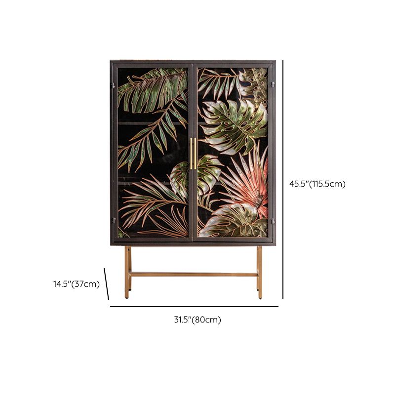 Iron 2/4 - Door Accent Cabinet Industrial Accent Cabinet with Wood Accents Clearhalo 'Cabinets & Chests' 'cabinets_chests' 'furn' 'furn_cabinets_chests' 'Furniture' 'Living Room Furniture' 1200x1200_3f281e32-178b-4c44-a2ca-94fefc3e6422