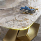Traditional Luxury Dining Table Rectangle Sintered Stone Pedestal Table with Gold Frame Clearhalo ' dining_table' 'Dining Tables & Seating' 'Dining Tables' 'furn' 'furn_dining_table' 'Furniture' 'furniture_dining_table' 'Kitchen & Dining Furniture' 'kitchen&dining_furn' 'kitchen' 'kitchen_dining_table' 1200x1200_3f2bbd15-852a-4dae-9c4a-ffed00df51fd