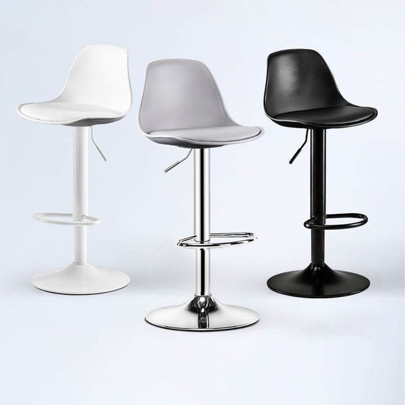 Industrial Style Bar Stool Metal Leg PP Seat Barstool with Upholstered for Counter Bar Clearhalo 'Bar Furniture' 'Bar Stools' 'bar_stools' 'furn' 'furn_bar_stools' 'furniture_bar_stools' 'Kitchen & Dining Furniture' 'kitchen&dining_furn' 'kitchen' 'kitchen_furn' Furniture' 1200x1200_3f2c67cf-5894-43d4-9c9b-5819a3b8b189