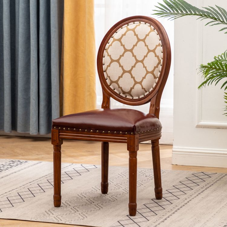 Solid Wood Country Style Dining Chair Matte Finish King Louis Back Side Chair Clearhalo ' kitchen&dining_furn' 'Dining Chairs' 'Dining Tables & Seating' 'dining_chair' 'furn' 'furn_dining_chair' 'Furniture' 'furniture_dining_chair' 'Kitchen & Dining Furniture' 'kitchen' 1200x1200_3f2d4f54-997c-4d5f-81ab-29ff43f07a1b