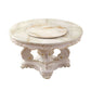 Oak Wood Victorian Round Dining Table Faux Marble Table Top with Pedestal Base Clearhalo 'Dining Tables & Seating' 'Dining Tables' 'dining_table' 'furn' 'furn_dining_table' 'Furniture' 'furniture_dining_table' 'Kitchen & Dining Furniture' 'kitchen' 'kitchen_dining_table' 1200x1200_3f2dbddb-b918-4a5c-9741-ec8f2b518f07
