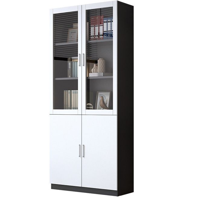 Contemporary Bookcase Closed Back Engineered Wood Vertical Shelf Bookcase