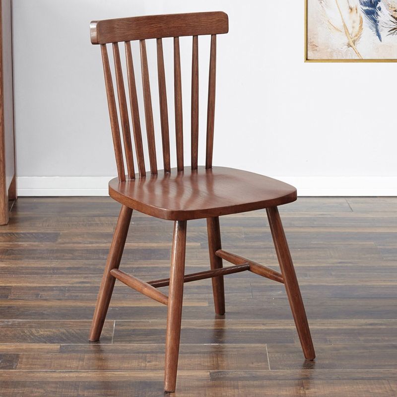 Modern Kitchen Wood Square Dining Chair Windsor Back Side Chair for Home Use Clearhalo ' kitchen&dining_furn' 'Dining Chairs' 'Dining Tables & Seating' 'dining_chair' 'Furniture' 'furniture_dining_chair' 'Kitchen & Dining Furniture' 'kitchen' 1200x1200_3f30781a-4638-4f3e-9b25-b7d4cd2769e4