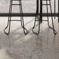 Contemporary Dining Stools Solid Wood Bar Stools with Footrest