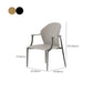 Stainless Steel Frame Dining Arm Chair Leather Upholstered Arm Chair