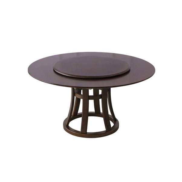 Solid Wood Pedestal Table Convertible Dining Table for Kitchen Clearhalo 'Dining Tables & Seating' 'Dining Tables' 'dining_table' 'furn' 'furn_dining_table' 'Furniture' 'Kitchen & Dining Furniture' 1200x1200_3f32dd29-d1a6-4c6f-8476-4b14435e8647