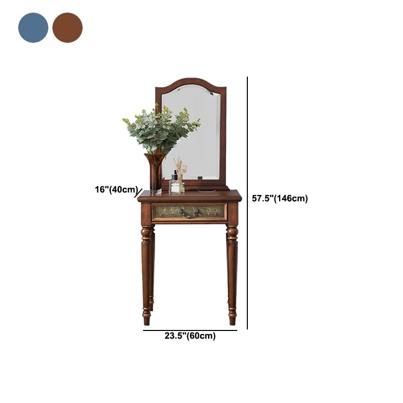 Victorian Vanity Set Solid Wood Drawers Included Makeup Dressing Table With Mirror & Stool Clearhalo 'Bedroom Furniture' 'furn' 'furn_makeup_vanities' 'Furniture' 'Makeup Vanities' 'makeup_vanities' 1200x1200_3f33bc39-0014-4217-8c81-608dfa2eb9c6