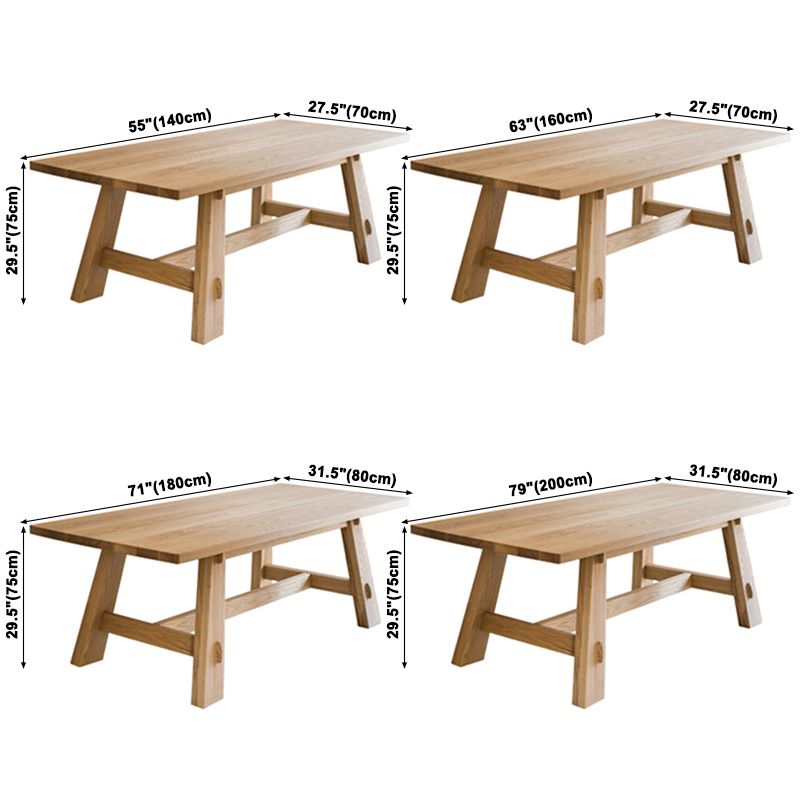 Rectangle Pine Solid Wood Table Minimalist Dining Table with Trestle Base for Restaurant Clearhalo ' dining_table' 'Dining Tables & Seating' 'Dining Tables' 'furn' 'furn_dining_table' 'Furniture' 'furniture_dining_table' 'Kitchen & Dining Furniture' 'kitchen&dining_furn' 'kitchen' 'kitchen_dining_table' 1200x1200_3f3476d4-f94c-4103-9165-4b7046a28eb1