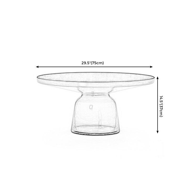 Modern Style Cocktail Table Black Table with Glass Base Round Coffee Table Clearhalo 'Coffee & Accent Tables' 'End & Side Tables' 'end_side_tables' 'furn' 'furn_end_side_tables' 'Furniture' 'Living Room Furniture' 1200x1200_3f350c85-44fe-421a-937f-bcdeed6024e5