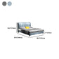 Modern Wingback Bed with Rectangle Upholstered Headboard and Storage