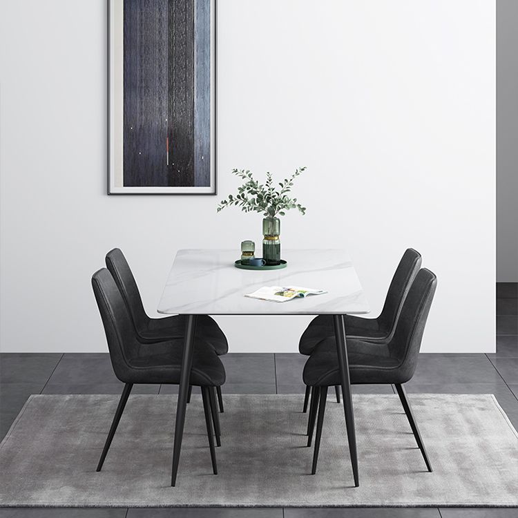 Rectangle Shape Industrial Style Dining Table Sintered Stone Fixed Table for Restaurant Clearhalo ' dining_table' 'Dining Tables & Seating' 'Dining Tables' 'furn' 'furn_dining_table' 'Furniture' 'furniture_dining_table' 'Kitchen & Dining Furniture' 'kitchen&dining_furn' 'kitchen' 'kitchen_dining_table' 1200x1200_3f36b6b4-2204-44a2-9318-3dda554362d7