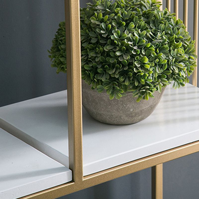 70.9" Tall Metal Book Shelf With Rectangular Shelves Bookshelf Open Back