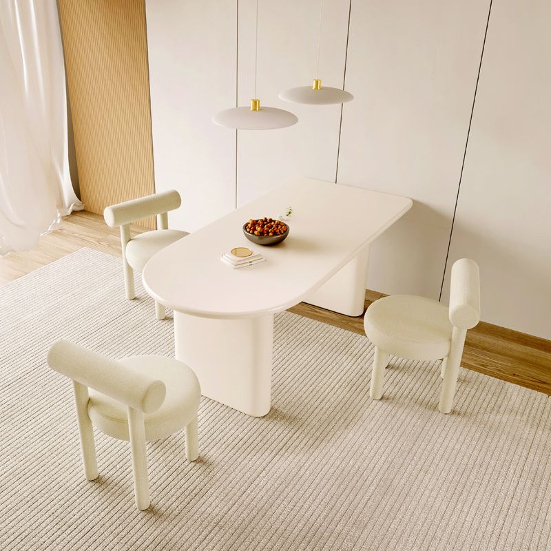 Double Pedestal Dining Table Solid Wood Dining Table in White for Dining Room Clearhalo 'Dining Tables & Seating' 'Dining Tables' 'dining_table' 'furn' 'furn_dining_table' 'Furniture' 'Kitchen & Dining Furniture' 1200x1200_3f38aeb8-06b9-4d59-b54d-fed0e759e35e