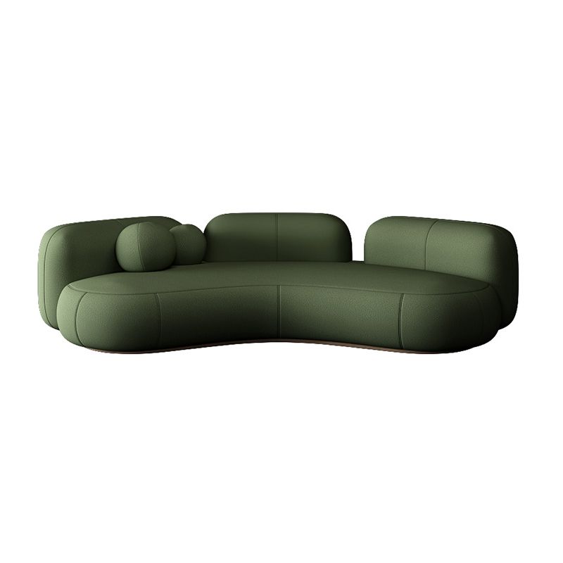31.49" Wide Wool Curved Sofa Armless Sofa for Living Room, Apartment Clearhalo 'furn' 'furn_sofas' 'Furniture' 'Living Room Furniture' 'Sofa' 'sofas' 1200x1200_3f3945ed-9f8a-4a90-9337-250c3ebc7386