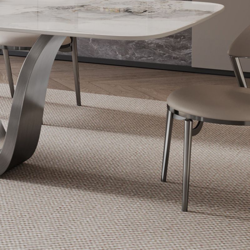 Kitchen Dinner Table Dining Room Stone Rectangle Dining Table Clearhalo 'Dining Tables & Seating' 'Dining Tables' 'dining_table' 'furn' 'furn_dining_table' 'Furniture' 'Kitchen & Dining Furniture' 1200x1200_3f3946b4-6b38-45b8-abe1-f09d6f17813f