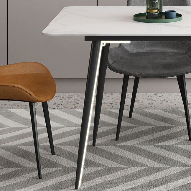 Rectangle Dining Site Table Industrial Stone 4-foot Dining Table for Indoor Clearhalo ' dining_table' 'Dining Tables & Seating' 'Dining Tables' 'furn' 'furn_dining_table' 'Furniture' 'furniture_dining_table' 'Kitchen & Dining Furniture' 'kitchen&dining_furn' 'kitchen' 'kitchen_dining_table' 1200x1200_3f3a1c7e-5005-4685-9d90-83365e12457e