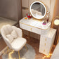 Removable Makeup Counter Bedroom Vanity Dressing Table with Lighted Mirror