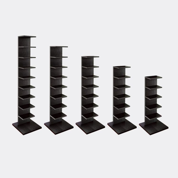 Contemporary 13.77" Wide Bookshelf Wood Geometric Shelf Bookcase Clearhalo 'Bookcases' 'furn' 'furn_bookcases' 'Furniture' 'Office Furniture' 1200x1200_3f3b5742-c25c-49b6-9405-0a8eaa7463fb